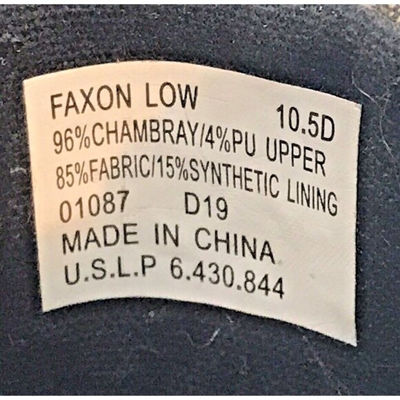 Polo Ralph Lauren Faxon Gray Low Top Shoes Men's 10.5 D Lace Up Chambray Sneaker - Picture 9 of 13